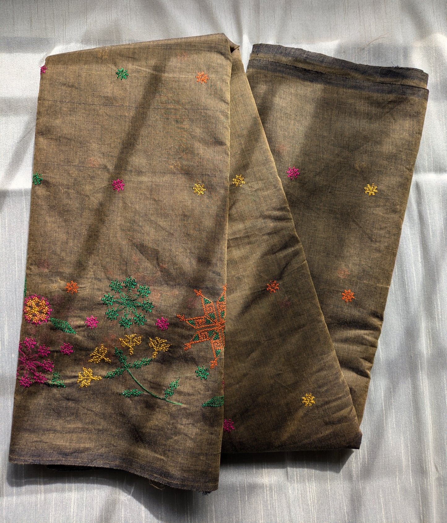 Mehendi Bloom Kasuti Cotton Saree