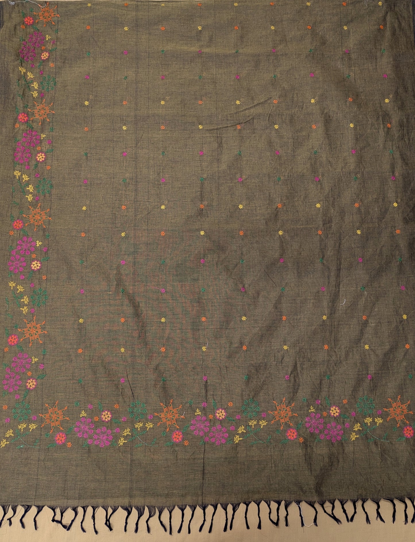 Mehendi Bloom Kasuti Cotton Saree