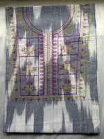 Load image into Gallery viewer, Grey kasuti kurti with embroidered motif arrangement
