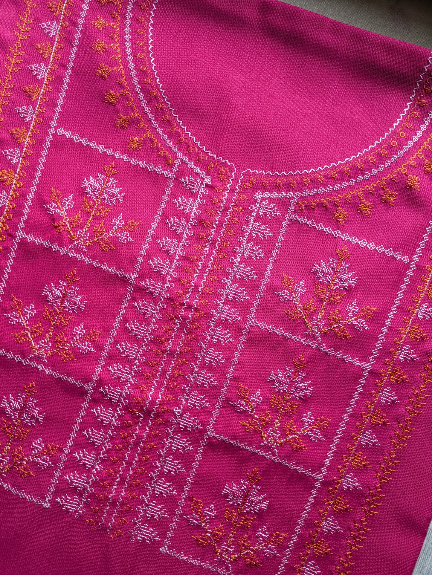 Magenta classic kasuti kurti