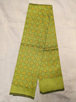 Load image into Gallery viewer, Back detail of green antara kasuti blouse with floral kasuti embroidery
