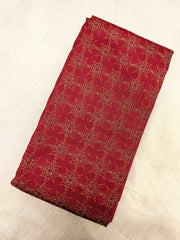 Red kasuti embroidered blouse showing sleeve detail