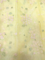 Load image into Gallery viewer, Lemon kanakambara saree drape with matching blouse view
