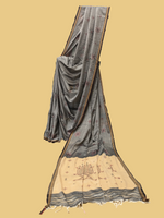 Load image into Gallery viewer, Chutney green mayur cotton saree with handwoven bird motif embroidery
