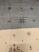 Load image into Gallery viewer, Detailed embroidery on chutney green mayur handwoven cotton saree
