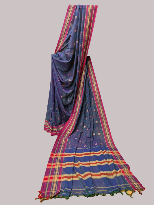 Neeli Malini Kasuti Handwoven Cotton Saree