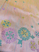 Load image into Gallery viewer, Drape of pink manjari saree paired with kasuti embroidery blouse
