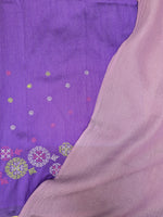 Load image into Gallery viewer, Purple manjari saree combo with designer kasuti embroidered blouse
