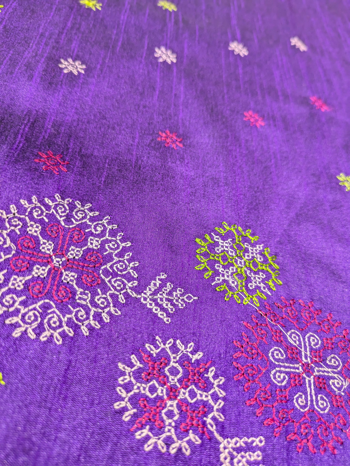 Purple Manjari Saree Combo (with designer kasuti blouse)