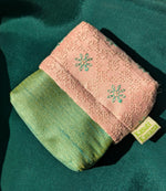 Load image into Gallery viewer, yamuna ganga jamuna purse showing handwoven stripe pattern detail
