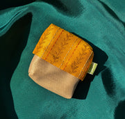 tapi ganga jamuna purse in woven fabric with multi-tonal stripe pattern