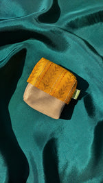 Load image into Gallery viewer, ganga jamuna purse combo pack close-up of striped handwoven fabric
