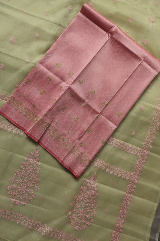 Fern Mayur Organza Kasuti Saree