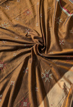 Load image into Gallery viewer, brown kasuti ter handwoven cotton saree front angle
