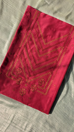 Load image into Gallery viewer, kumkum vani checks kurta material folded fabric front view
