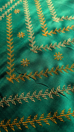 Load image into Gallery viewer, vani silk kurta material in green shade flat-lay fabric

