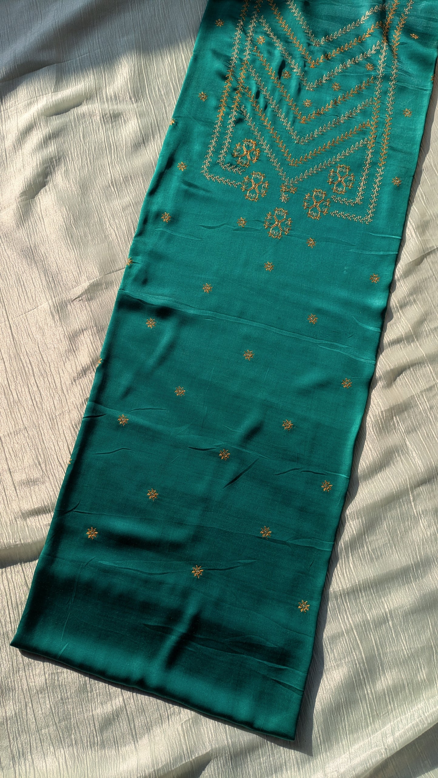 Green Vani Silk Kurta Material