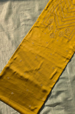 Load image into Gallery viewer, mustard vani silk kurta material fabric close texture
