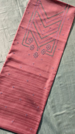 Load image into Gallery viewer, pink vani checks kurta material with fabric texture close-up
