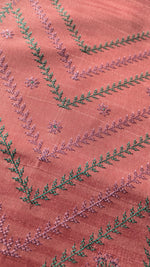 Load image into Gallery viewer, vani checks kurta material in pink shade flat-lay display
