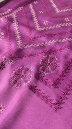 Load image into Gallery viewer, vani silk kurta material in purple shade flat-lay display
