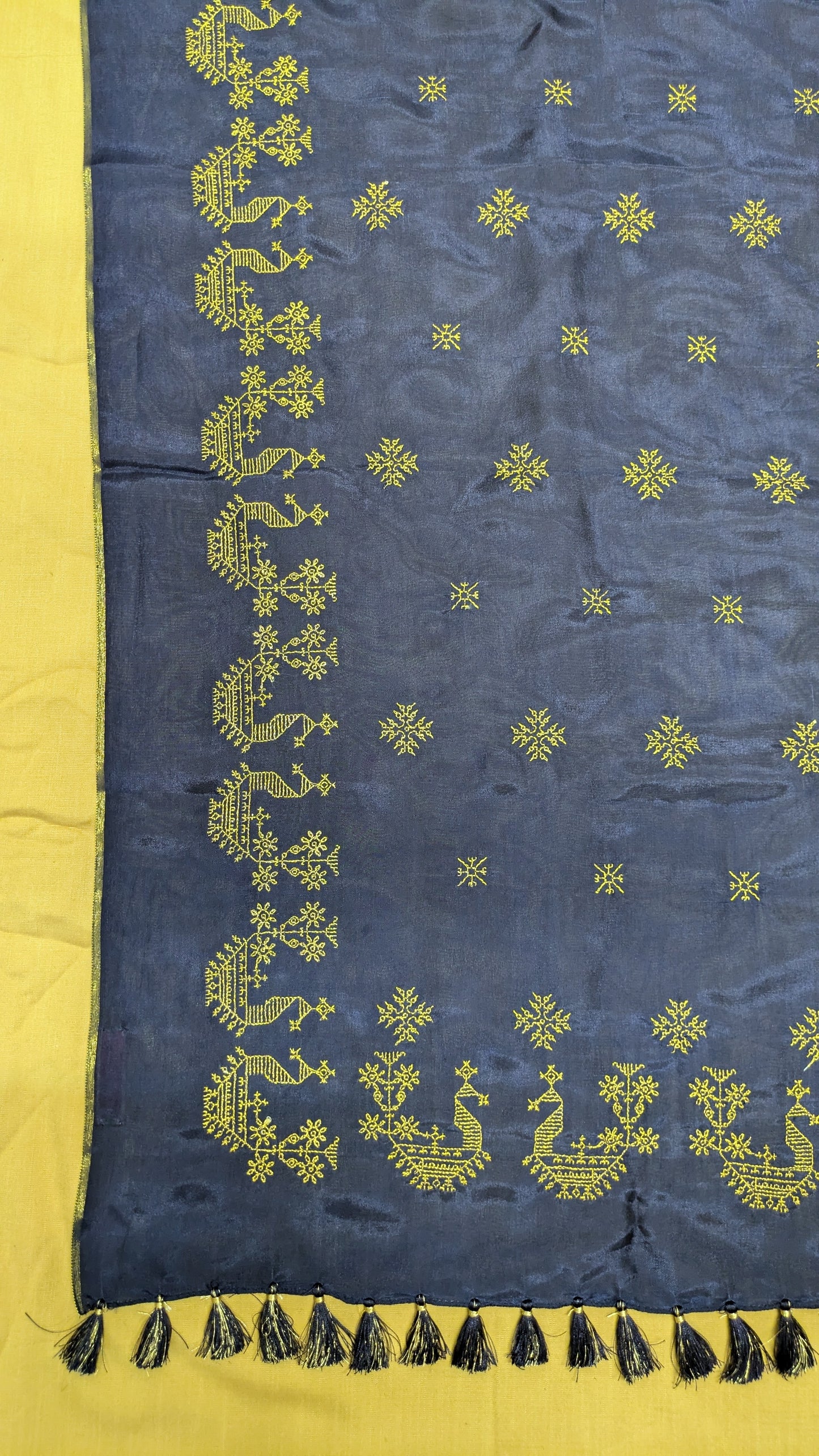 Navy Golden Goose Saree