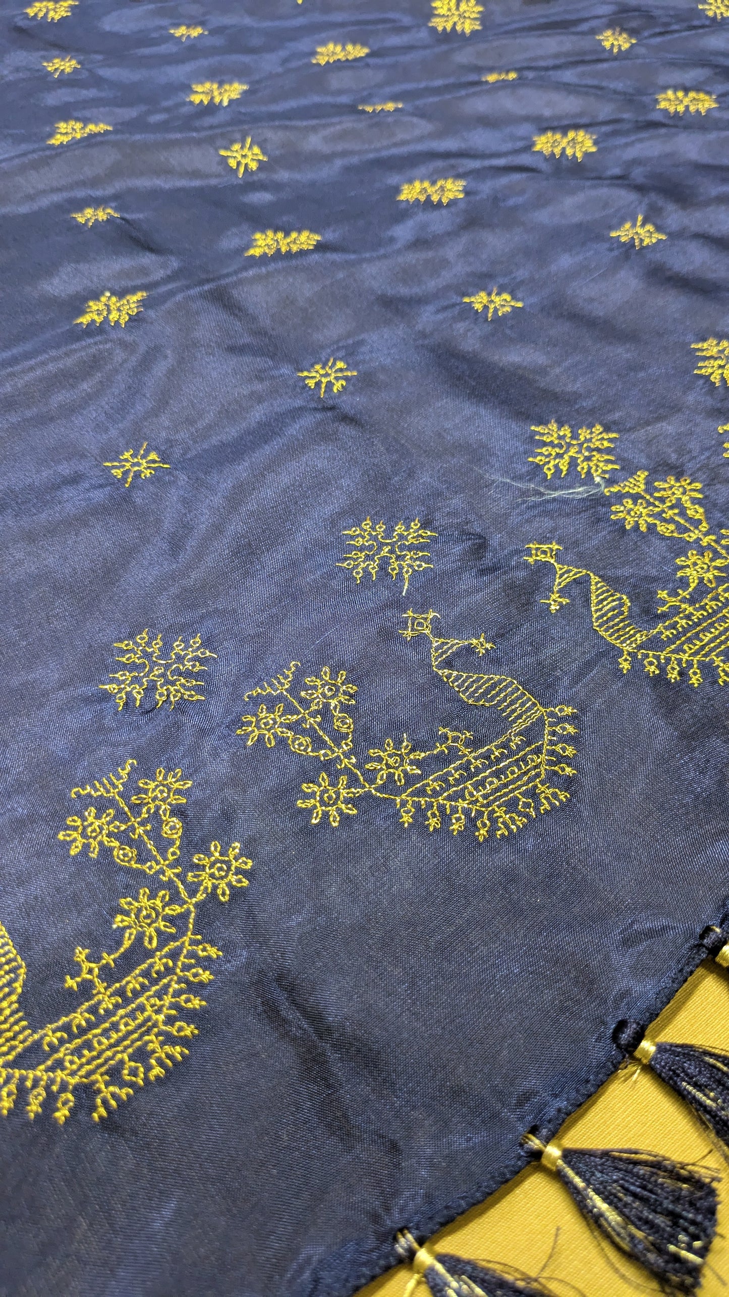 Navy Golden Goose Saree