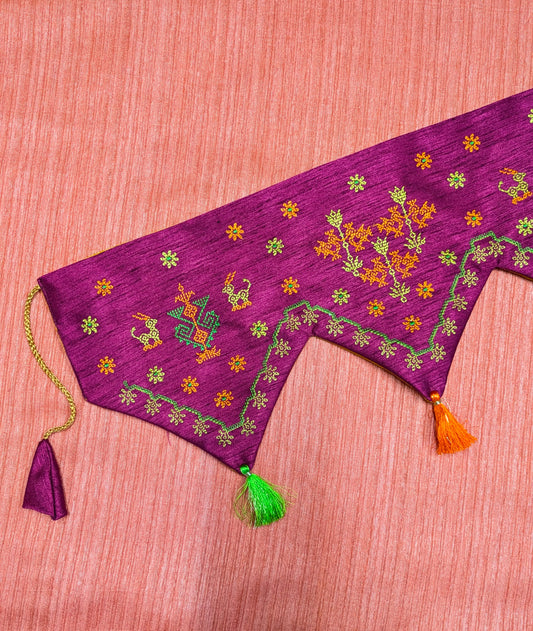 Magenta Pink Classic Kasuti Toran