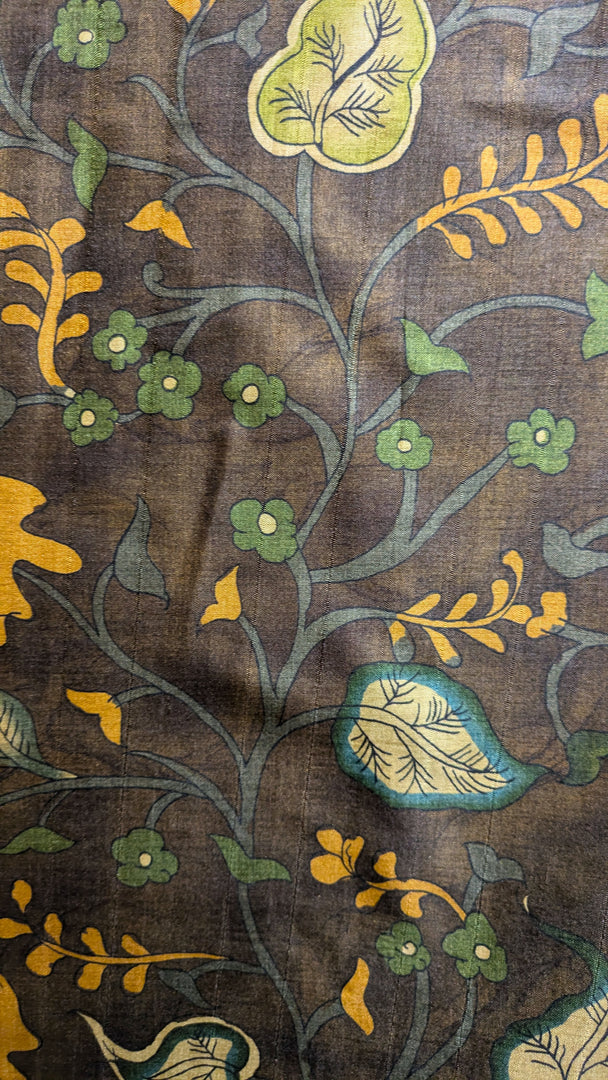 embroidered forest kala leheriya kasuti saree combo pallu detail