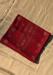 maroon chitrakoot kurta material folded fabric front angle