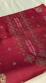 Load image into Gallery viewer, chitrakoot kurta material in maroon shade flat-lay view
