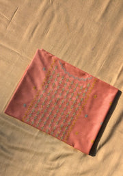 peach jinki kurta material folded fabric front angle