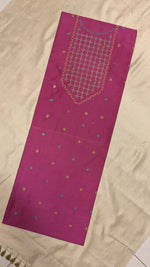 Load image into Gallery viewer, magenta jinki kurta material fabric texture close-up
