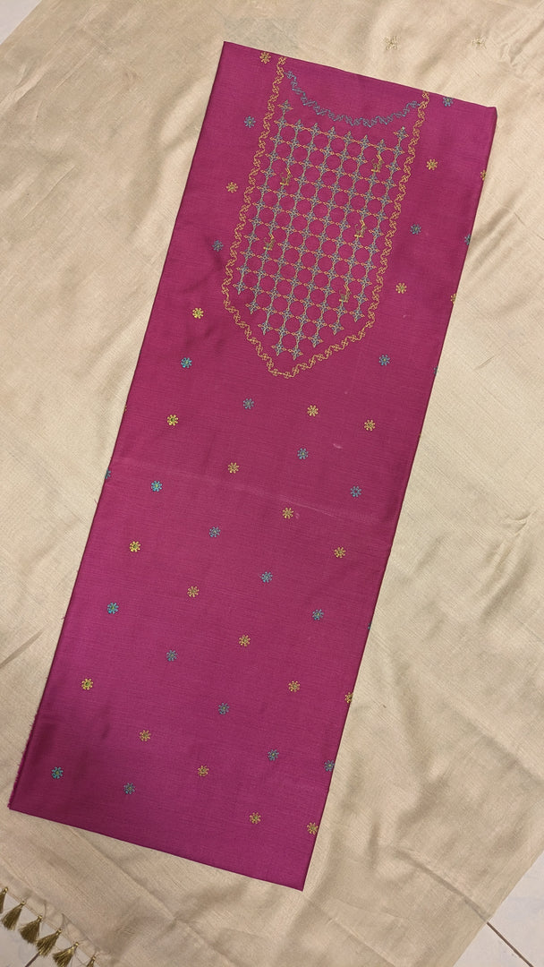 magenta jinki kurta material fabric texture close-up