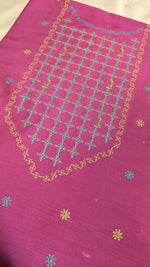 Load image into Gallery viewer, jinki kurta material in magenta shade flat-lay fabric
