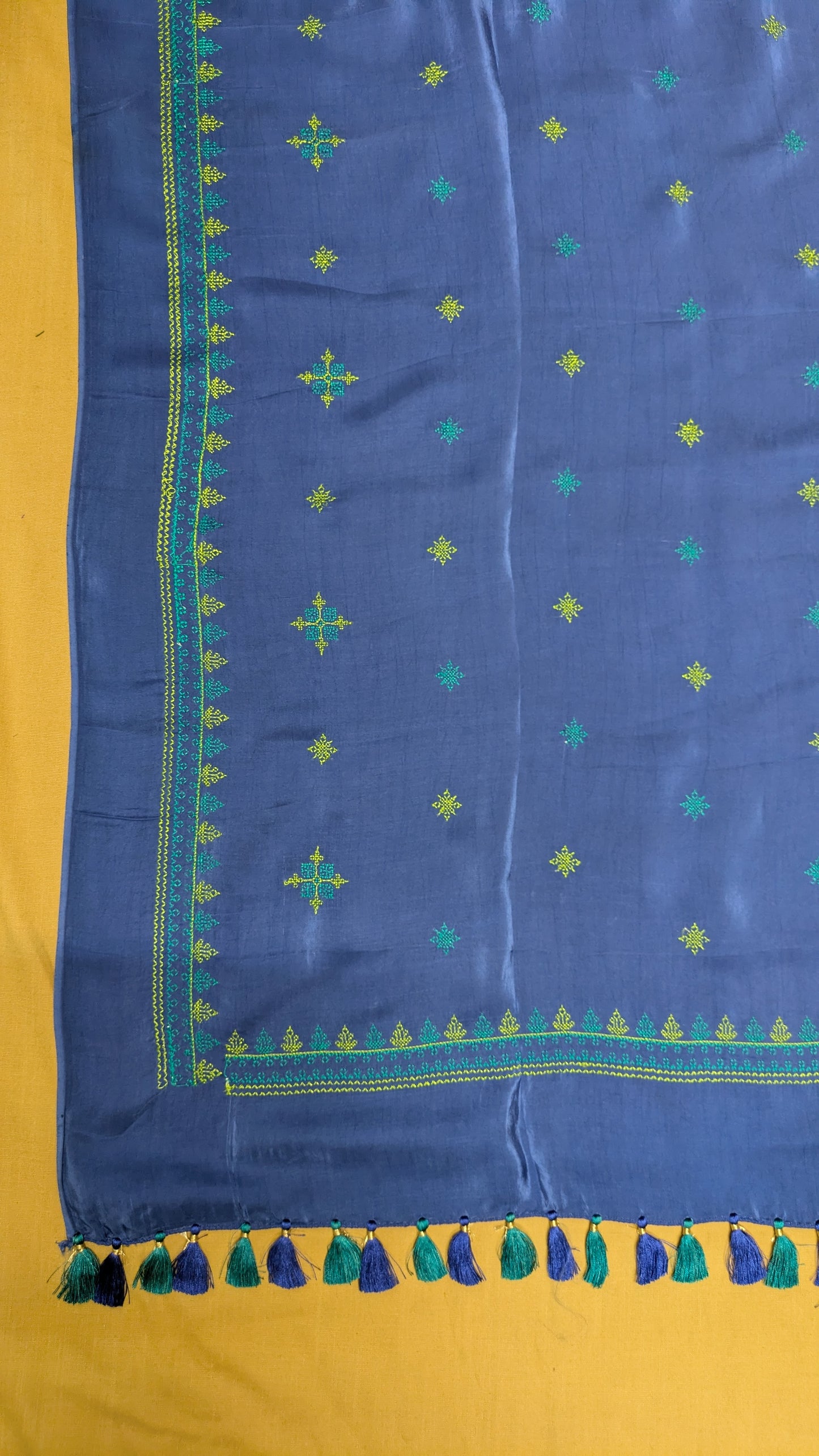 Neeli Tulsi Kasuti Saree