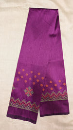Load image into Gallery viewer, Embroidery close-up on purple kasuti blouse fabric
