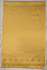 Load image into Gallery viewer, Back hook detail of yellow kasuti embroidered blouse
