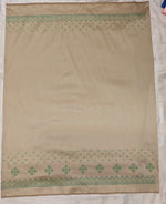 Load image into Gallery viewer, Back hook detail of beige kasuti embroidered blouse
