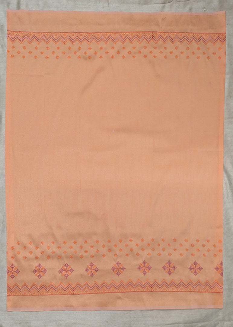 Back hook detail of pink peach kasuti embroidered blouse
