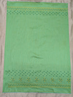 Load image into Gallery viewer, Back hook detail of parrot green kasuti blouse with embroidery
