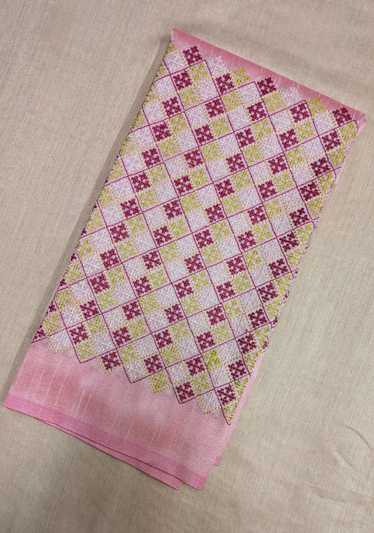 Baby Pink Banjara Work Blouse