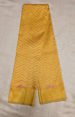 Load image into Gallery viewer, Yellow kanta stripes blouse side angle highlighting striped design
