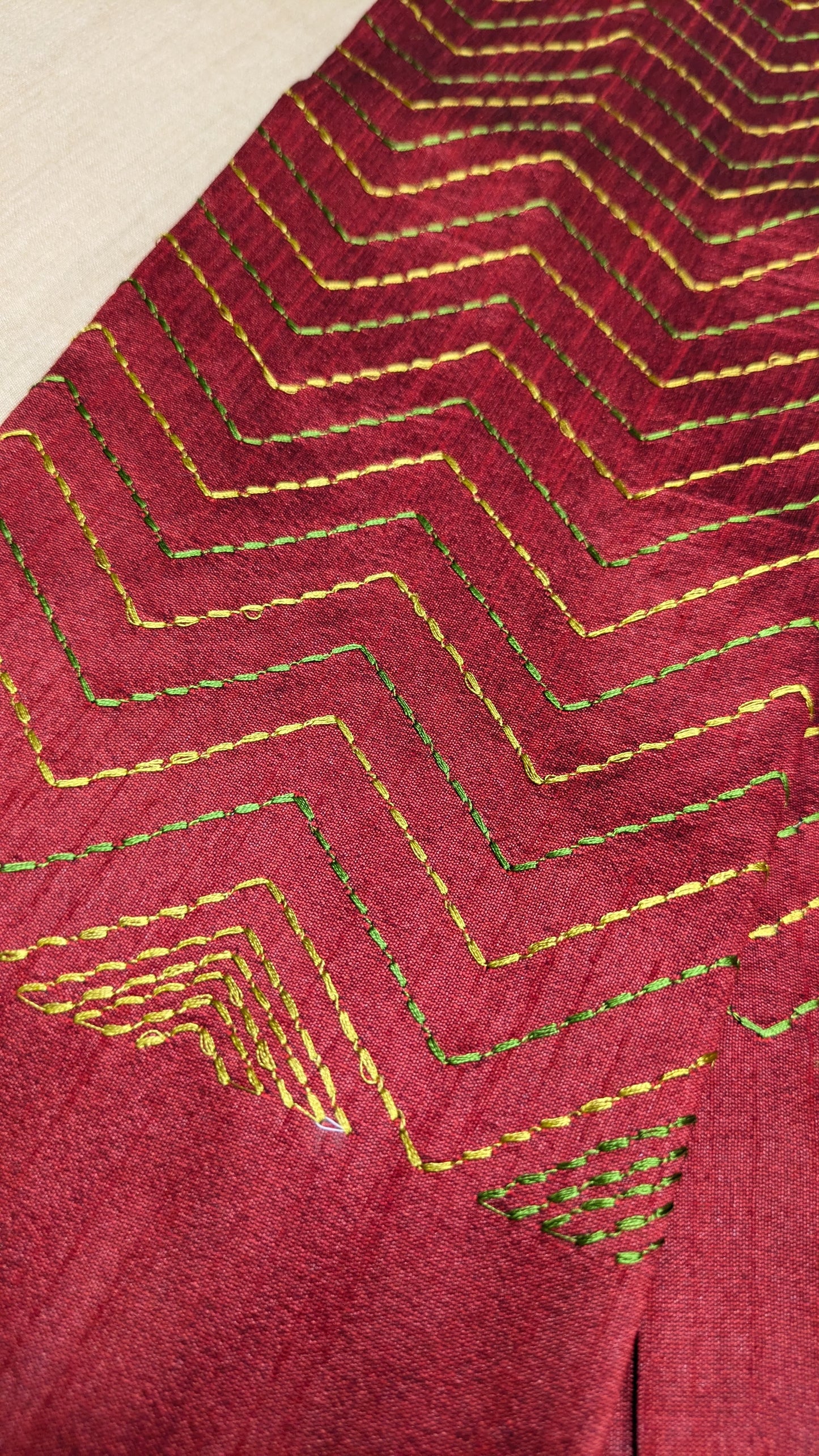 Maroon Kanta Stripes Blouse