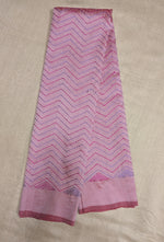 Load image into Gallery viewer, Light pink kanta stripes blouse side angle showing striped embroidery
