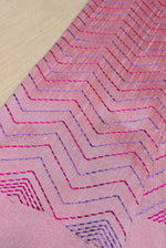 Load image into Gallery viewer, Light pink kanta stripes blouse with stitched stripe design front view

