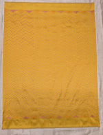 Load image into Gallery viewer, Yellow kanta stripes blouse back neckline with striped stitch detail
