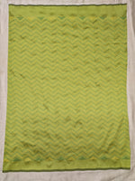 Load image into Gallery viewer, Mehendi green kanta stripes blouse back neckline with stitched stripes
