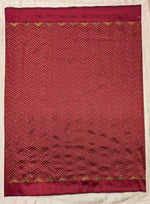 Load image into Gallery viewer, Maroon kanta stripes blouse back neckline with striped stitch detail
