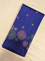 Load image into Gallery viewer, royal blue manjiri kasuti blouse with embroidery front angle
